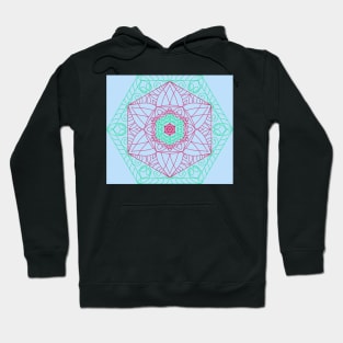 Pink and Green Mandala Hoodie